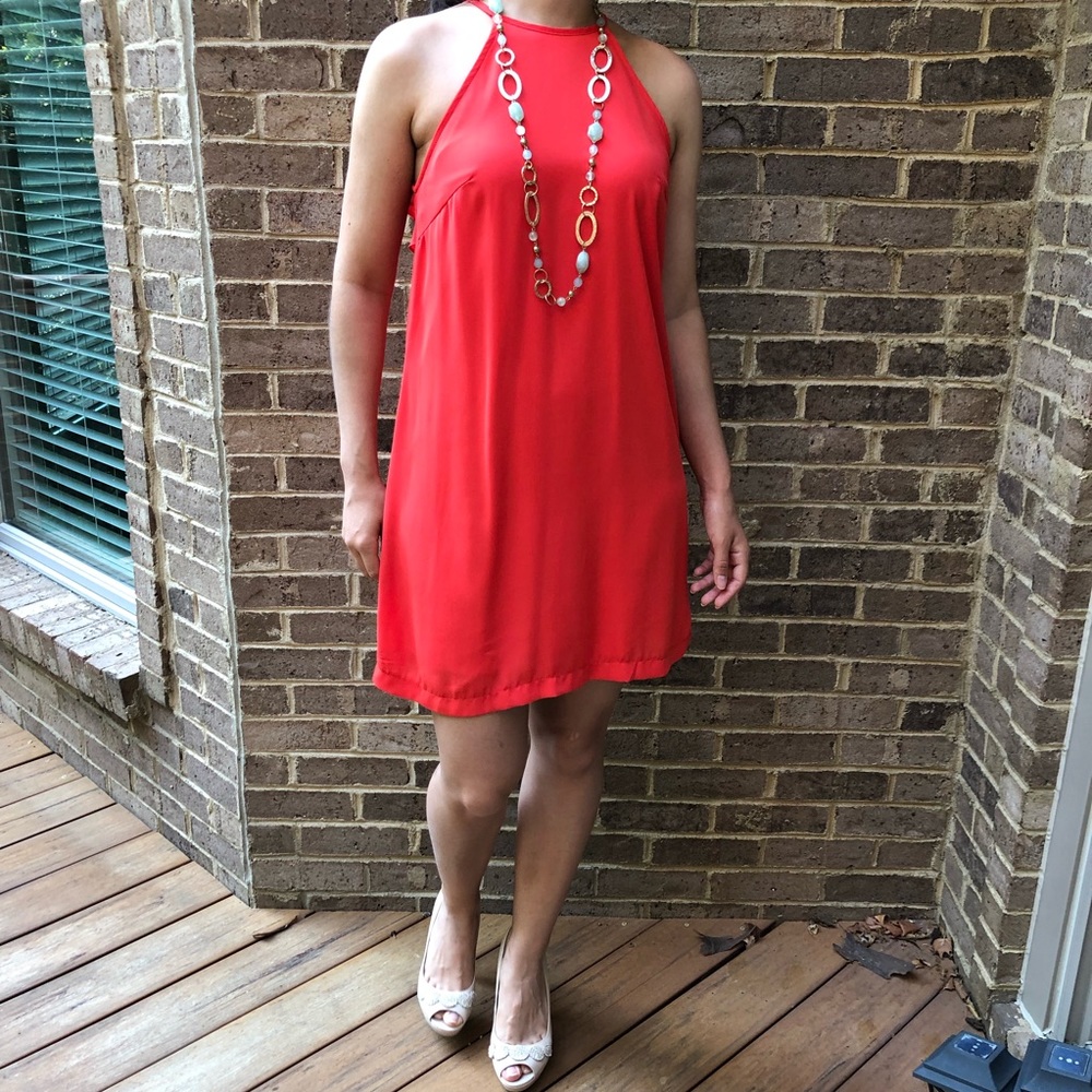 Ya Los Angeles Scarlet Cocktail Dress Ruffles S